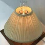 bespoke pleated soft back fabric oil lamp lamp shade