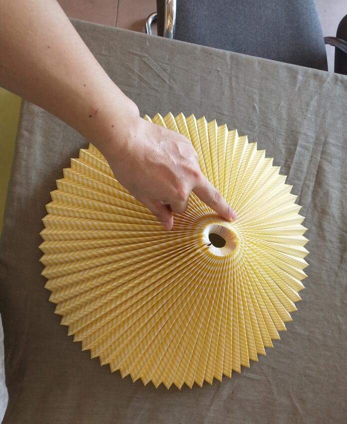 Pantalla de lámpada de tecido duro de deseño plissee feita en China Pantalla de lámpada e materiais de sombra de fábrica Pantalla de tecido Winkle foto