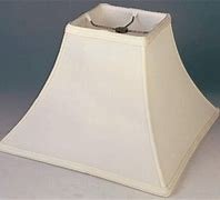 curved square fabric lamp shade with Harp and Finial