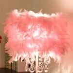 Leder in rosa Farbe für Mädchen Schreibtisch Lampenschirm gemacht
