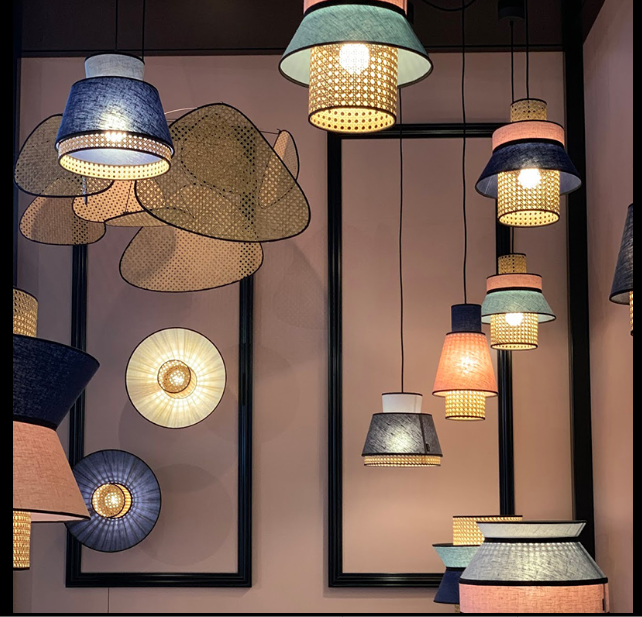 2022 new rattan and baboom lamp shades and chandelier pendant light design