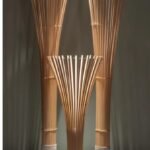 nowe wykonane na zamówienie bambusowe lampy stołowe i podłogowe do hotelu i restauracji wykonane w Chinach Mf SHADE AND LIGHT FACTORY