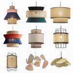New and innovative fabric man made rattan lamp shades in the market
