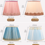 Abat-jour de lampe à dos souple en tissu plissé avec festonné et lacets design style innovant 2022 de l’usine MEGAFITTING