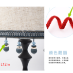 nieuwe sierlijsten voor de stoffen lampenkappen van China lampen- en lampenkapmaker MGF