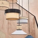 popular natural style materials of pendant light lamp shades made in China year 2023 spre 2024