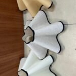 el yapımı kumaş abajur Fransa tarzı kumaş abajur dalga gölge tasarımı