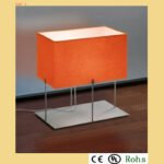 MEGAFITTING LAMP AND SHADE COMPANYのモダンなテーブルランプ用に中国製の長方形オレンジファブリックランプシェード